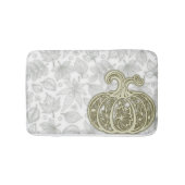 Gentle Harvest Pumpkin- White Bath Mat バスマット (正面)