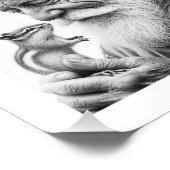 Gentle Keeper: Elderly Man with Chipmunk Wall Art フォトプリント (角)