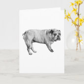 Gentle Look Bulldog Card カード (黄色い花)