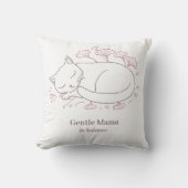 Gentle Mama Minimalist Cat Pillow - Boho Mother's  クッション (正面)
