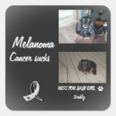 Gentle Melanoma Pet Memory Design スクエアシール (正面)