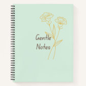 Gentle Notes Minimal Aesthetic Notebook ノートブック (正面)