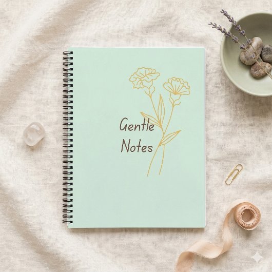 Gentle Notes Minimal Aesthetic Notebook ノートブック