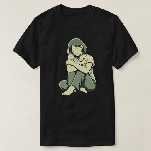 Gentle Pause – Quiet Emotional Healing Tシャツ (デザイン正面)