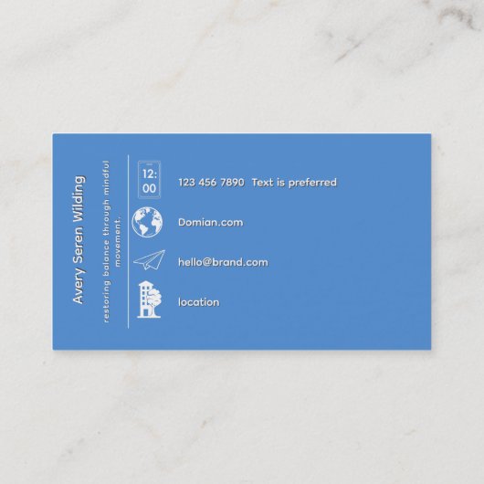 Gentle Radiance | Tree of Life B&B 名刺 (裏面)