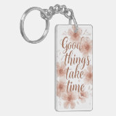 Gentle Reminder with Soft Florals キーホルダー (正面左)