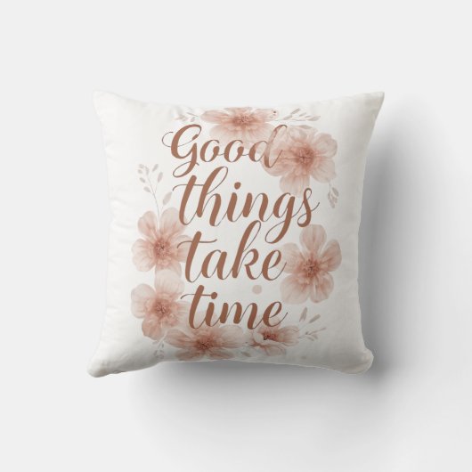 Gentle Reminder with Soft Florals クッション (裏面)