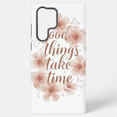 Gentle Reminder with Soft Florals Samsung Galaxyケース (裏面)