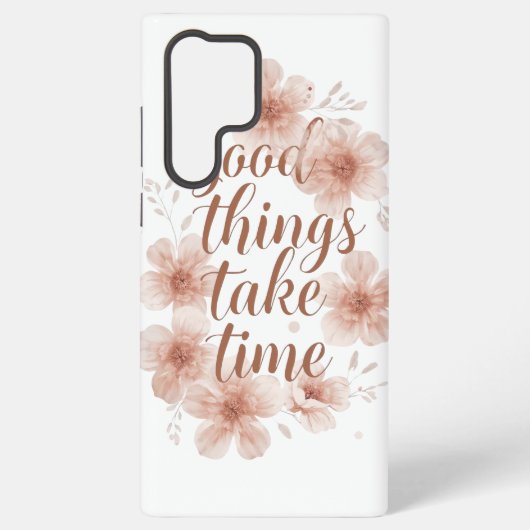 Gentle Reminder with Soft Florals Samsung Galaxyケース (裏面)