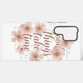 Gentle Reminder with Soft Florals Samsung Galaxyケース (裏面横)