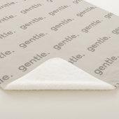 Gentle Repeated Word Pattern Cozy, Calm & Soft  シェルパブランケット (3/4)