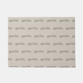 Gentle Repeated Word Pattern Cozy, Calm & Soft ドアマット (正面)