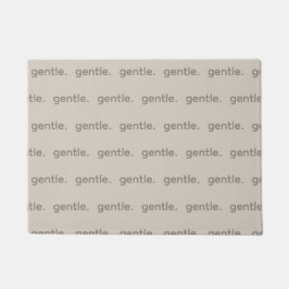 Gentle Repeated Word Pattern Cozy, Calm & Soft  ドアマット