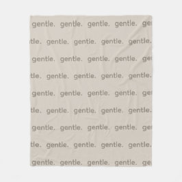 Gentle Repeated Word Pattern Cozy, Calm & Soft  フリースブランケット