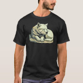 Gentle Rest – Quiet Animal Calm Tシャツ (正面)