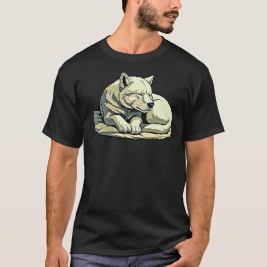 Gentle Rest – Quiet Animal Calm Tシャツ (正面)