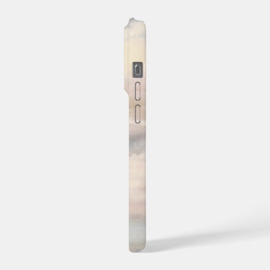 Gentle Skies Abstract Pastel Cloudscape iPhoneケース (左側面)