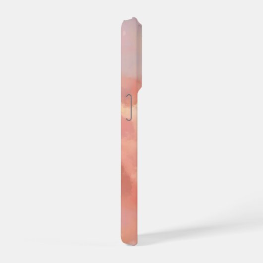 gentle sky, abstract cloud art, pastel sky design, iPhoneケース (右側面)