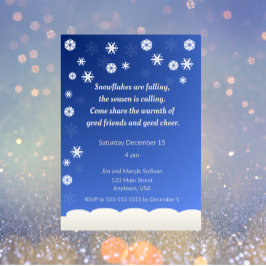 Gentle Snowflake Holiday Party 招待状