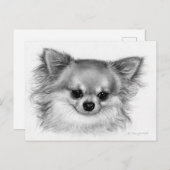 "Gentle Soul"ハンドチワ絵を描ワポートレート ポストカード (正面/裏面)