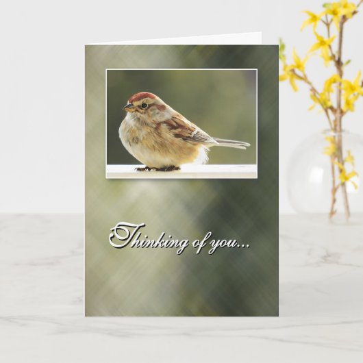 Gentle Sparrow - Thinking of You Card カード (黄色い花)