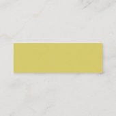 Gentle Warm Yellow Business Card スキニー名刺 (裏面)