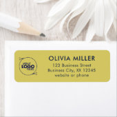 Gentle Warm Yellow Business Return Address Label ラベル (インサイチュ)