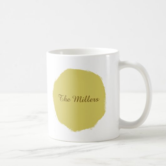 Gentle Warm Yellow Circle Coffee Mug コーヒーマグカップ (右)