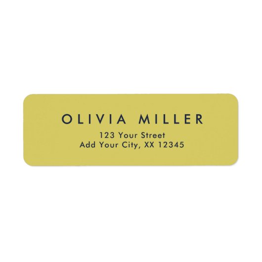 Gentle Warm Yellow - Classic Address Label ラベル (正面)