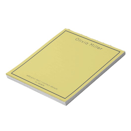 Gentle Warm Yellow Minimalist Notepad ノートパッド (回転)