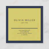 Gentle Warm Yellow - Modern Square Business Card スクエア名刺 (裏面)