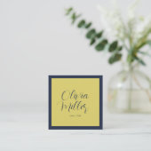 Gentle Warm Yellow - Modern Square Business Card スクエア名刺 (スタンド正面)