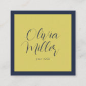 Gentle Warm Yellow - Modern Square Business Card スクエア名刺 (正面)