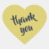 Gentle Warm Yellow Thank You Heart Sticker ハートシール (正面)