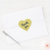 Gentle Warm Yellow Thank You Heart Sticker ハートシール (封筒)