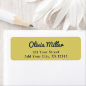 Gentle Warm Yellow - Trendy Address Label ラベル (インサイチュ)