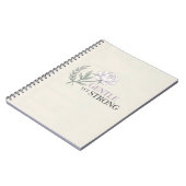 Gentle Yet Strong Nurse Botanical Quote ノートブック (左側)