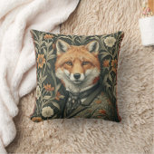 Gentleman Fox in Evening Attire Vintage Woodland クッション (ブランケット)