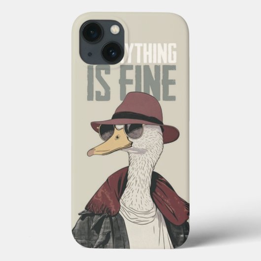 Gentleman Goose: Retro "Everything is Fine" Art Ca Case-Mate iPhoneケース (裏面)
