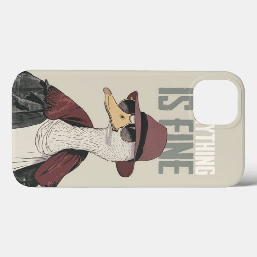 Gentleman Goose: Retro "Everything is Fine" Art Ca Case-Mate iPhoneケース (裏面 (横))