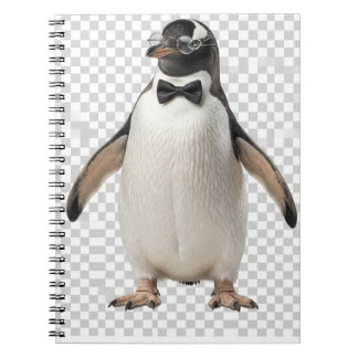 Gentleman Penguin in Bow Tie and Glasses ノートブック