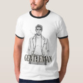 Gentleman Pipe Portrait Tシャツ (正面)