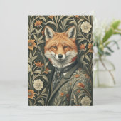 Gentleman Red Fox in Victorian Evening Attire サンキューカード (スタンド正面)