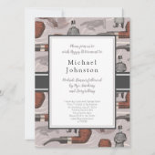 Gentleman Retirement Party or Birthday Vintage 招待状 (正面)