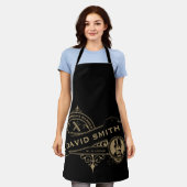 Gentleman’s Victorian Barbershop  エプロン (着用した状態)