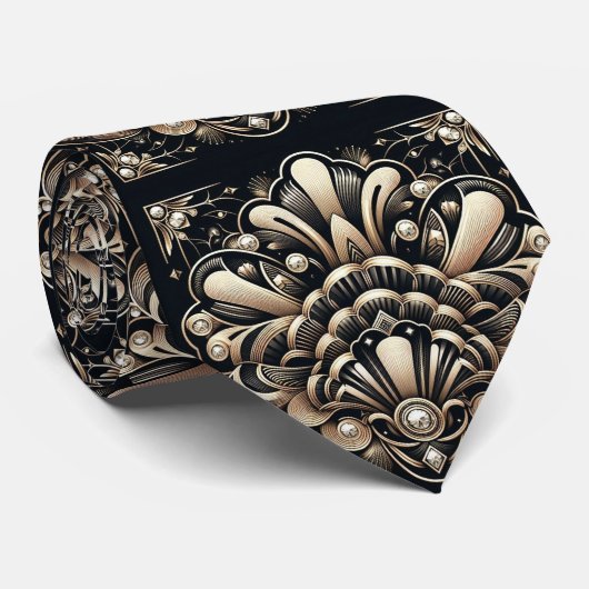 Gentleman's Tie | Art Deco Faux Diamond Neck Ties ネクタイ (ロール)