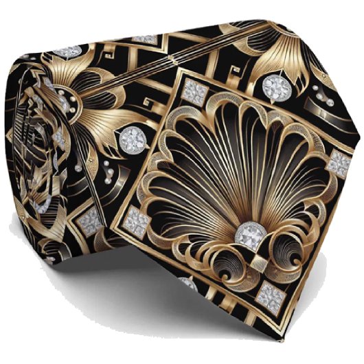 Gentleman's Tie | Art Deco Faux Diamond Neck Ties ネクタイ