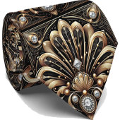 Gentleman's Tie | Art Deco Faux Diamond Neck Ties ネクタイ