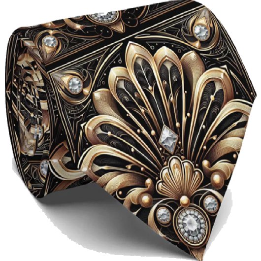Gentleman's Tie | Art Deco Faux Diamond Neck Ties ネクタイ