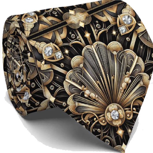 Gentleman's Tie | Art Deco Faux Diamond Neck Ties ネクタイ